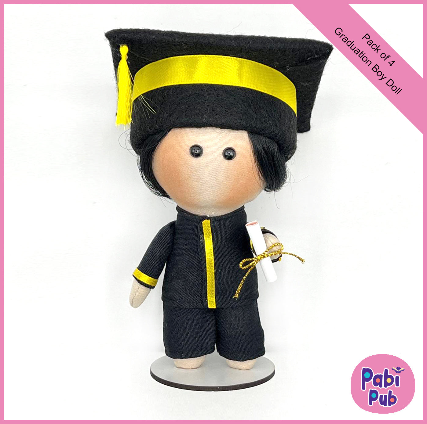 Pack of 4 graduation boy doll