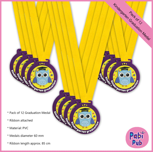 12-Pack Kindergarten Graduation Medals