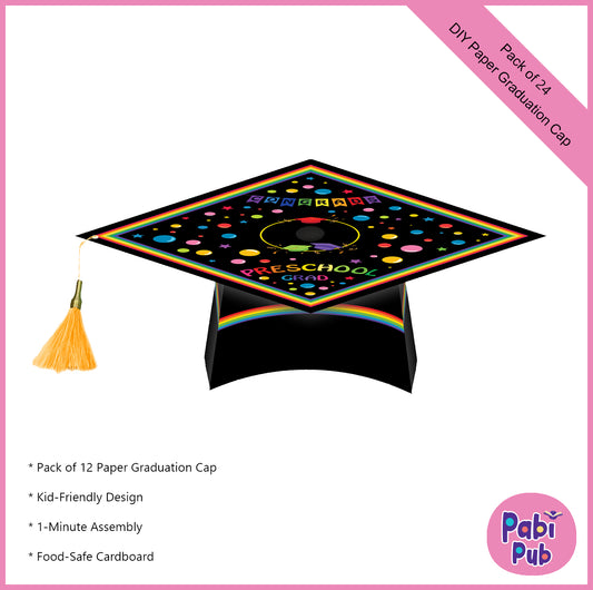 Pack of 12 Pabipub Paper Graduation Cap