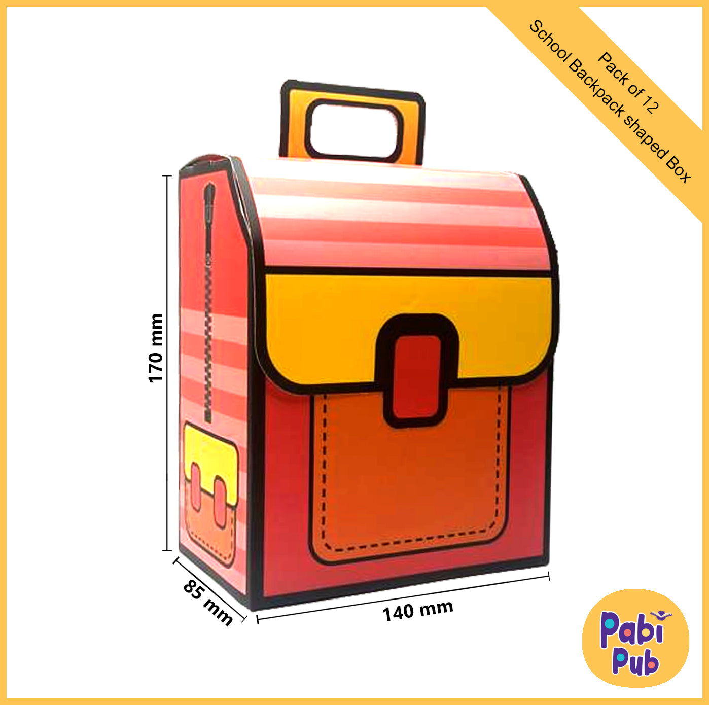 Pack of 12 School Backpack-Style Gift Box Set